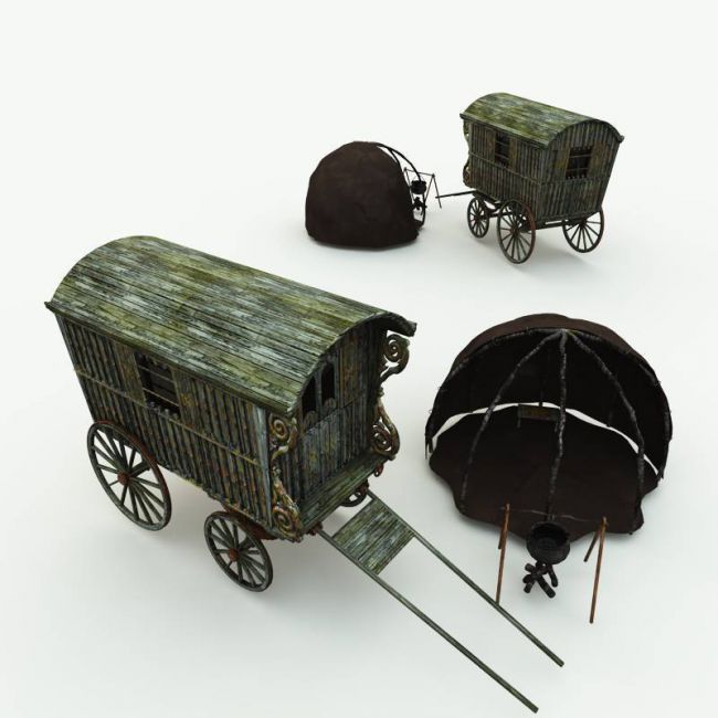 gypsy-wagon-and-camp-for-blender